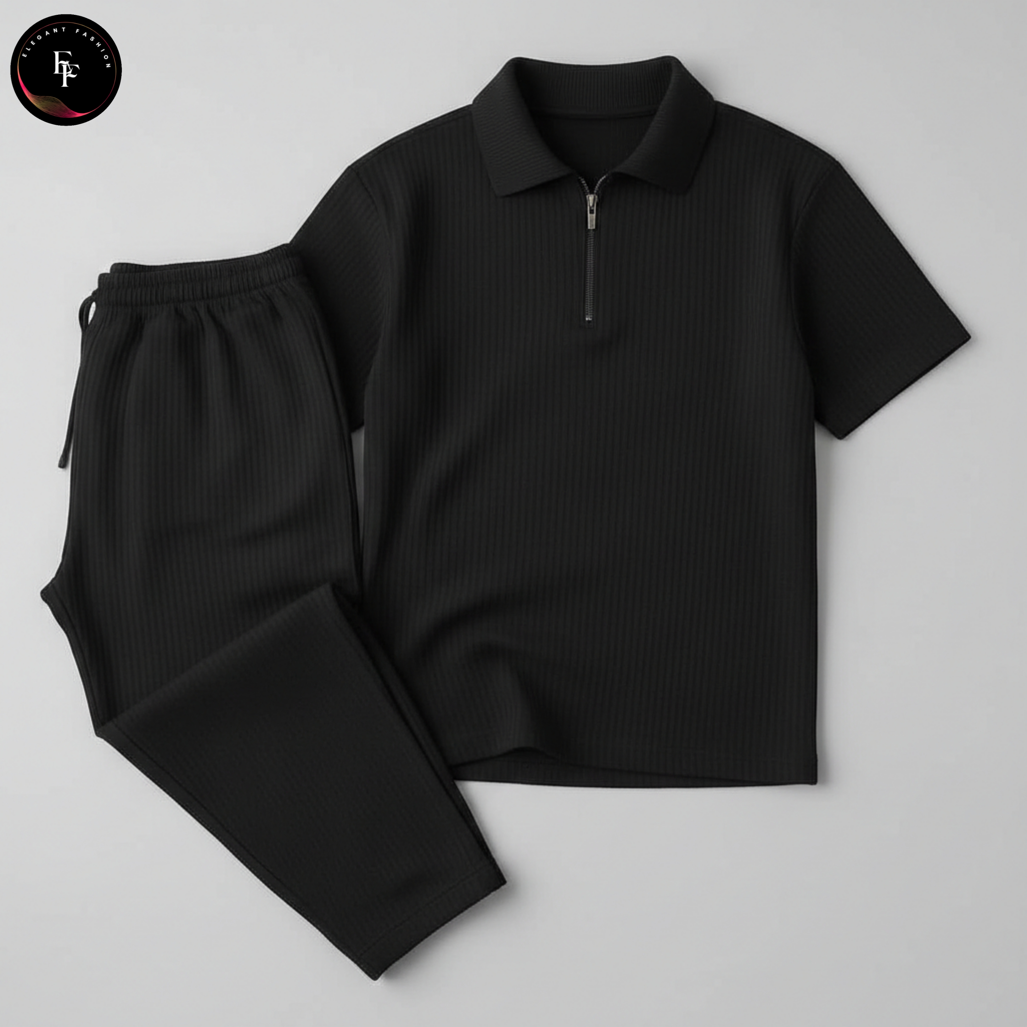 𝙊𝙡𝙙 𝙢𝙤𝙣𝙚𝙮 Polo Set Black