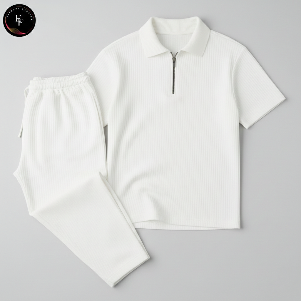 𝙊𝙡𝙙 𝙢𝙤𝙣𝙚𝙮 Polo Set White